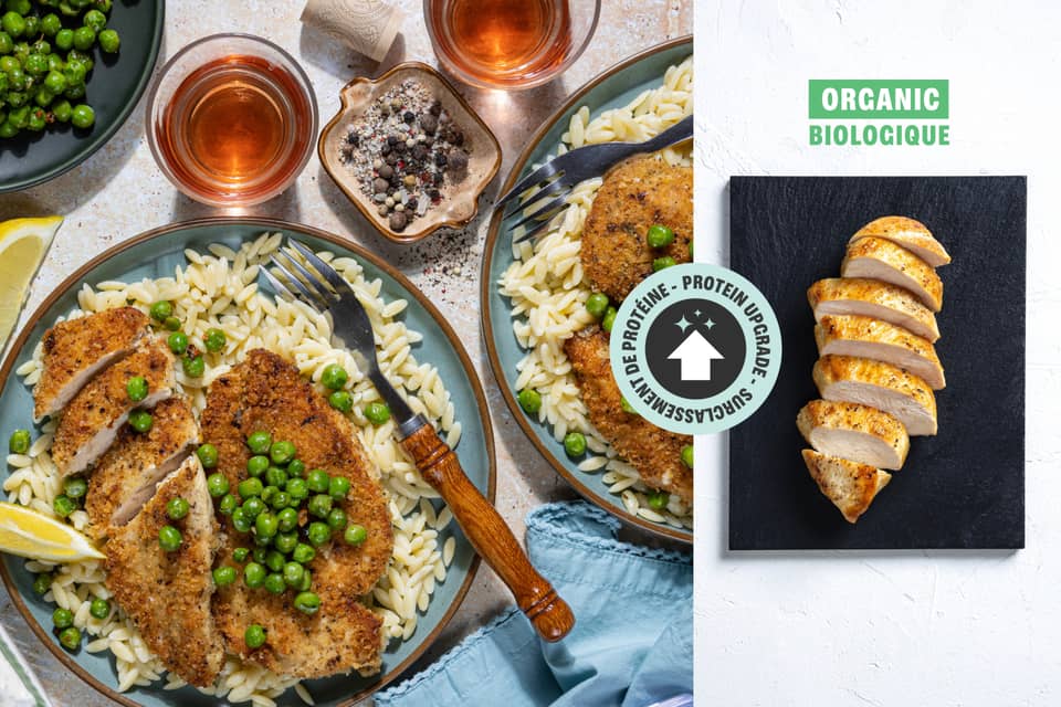 Protein upgrade organic chicken schnitzel and lemon caper mayo - Extra large standard