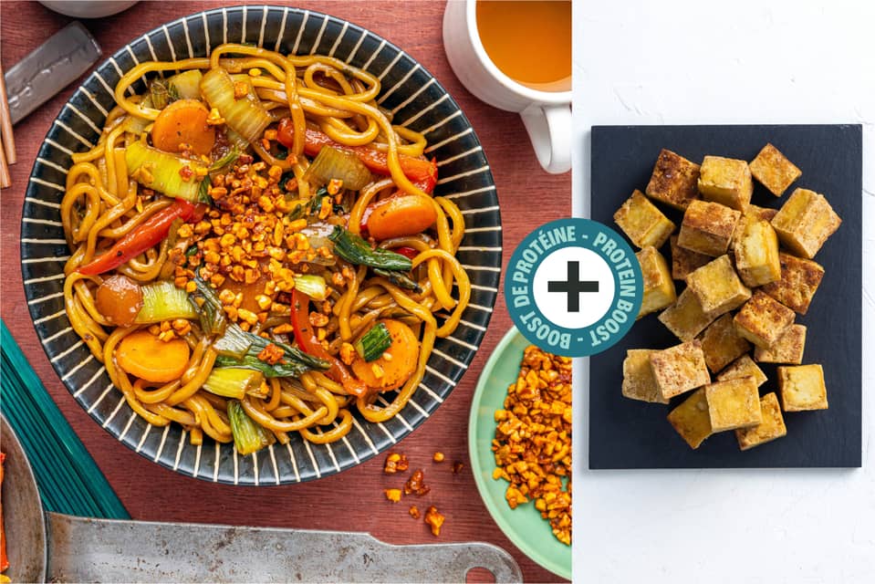 Protein boost vegan mee goreng with tofu fresh ramen noodles - Extra large standard