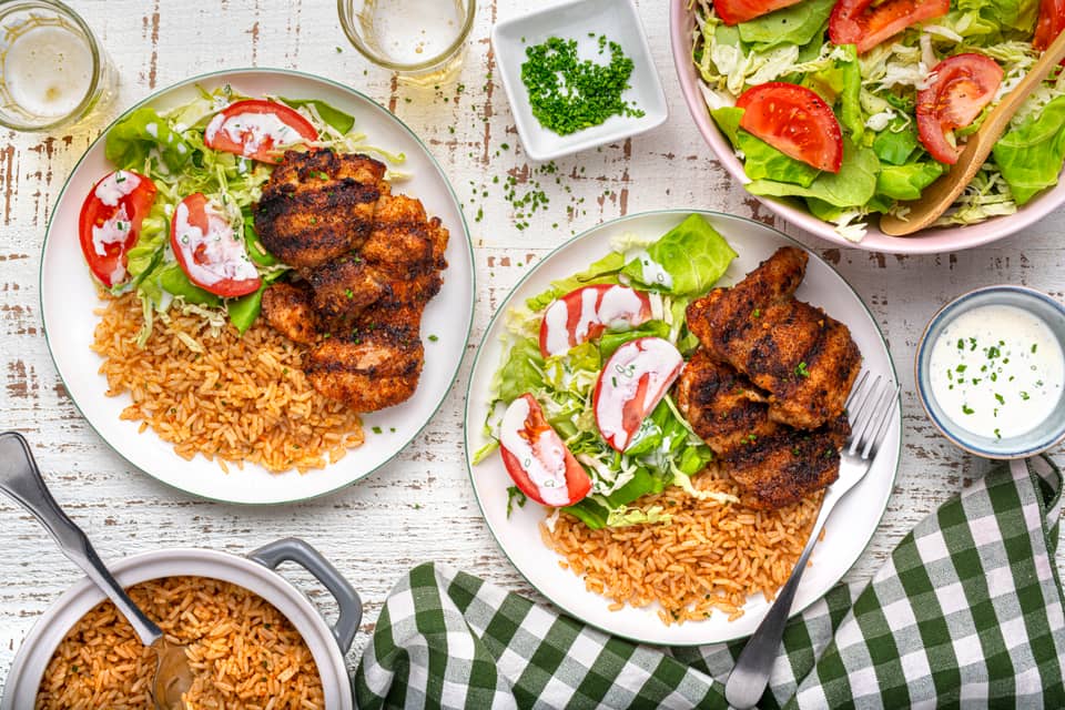 Grilled piri piri chickenwith spiced rice - Extra large standard