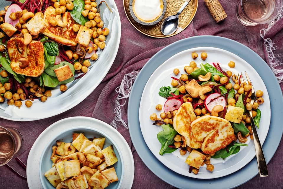 Masala spicedchickpeas halloumi - Extra large standard