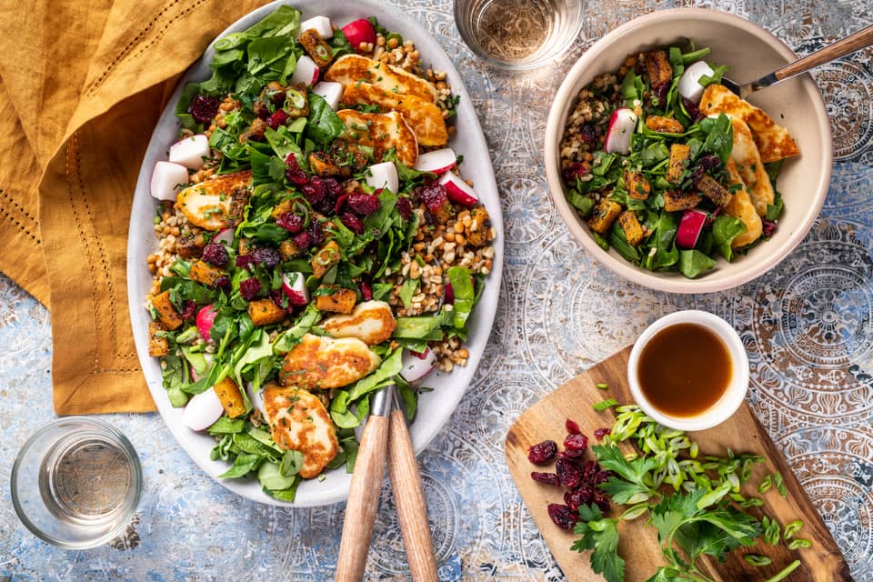 Seared halloumi grain bowls - Extra large standard