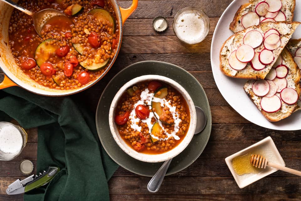Creamy lentil tomato soup - Extra large standard