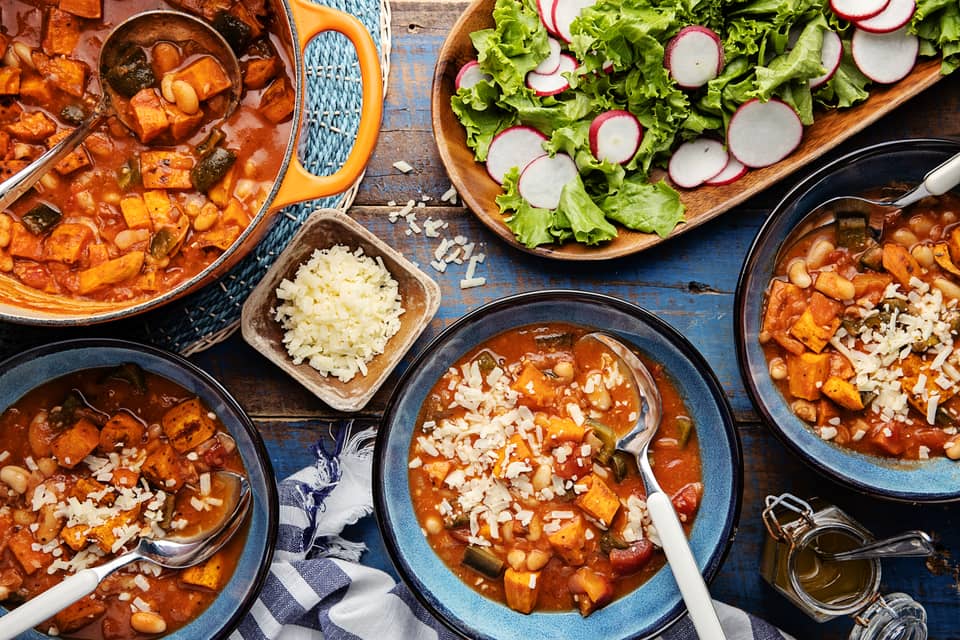 White bean sweet potato chili - Extra large standard