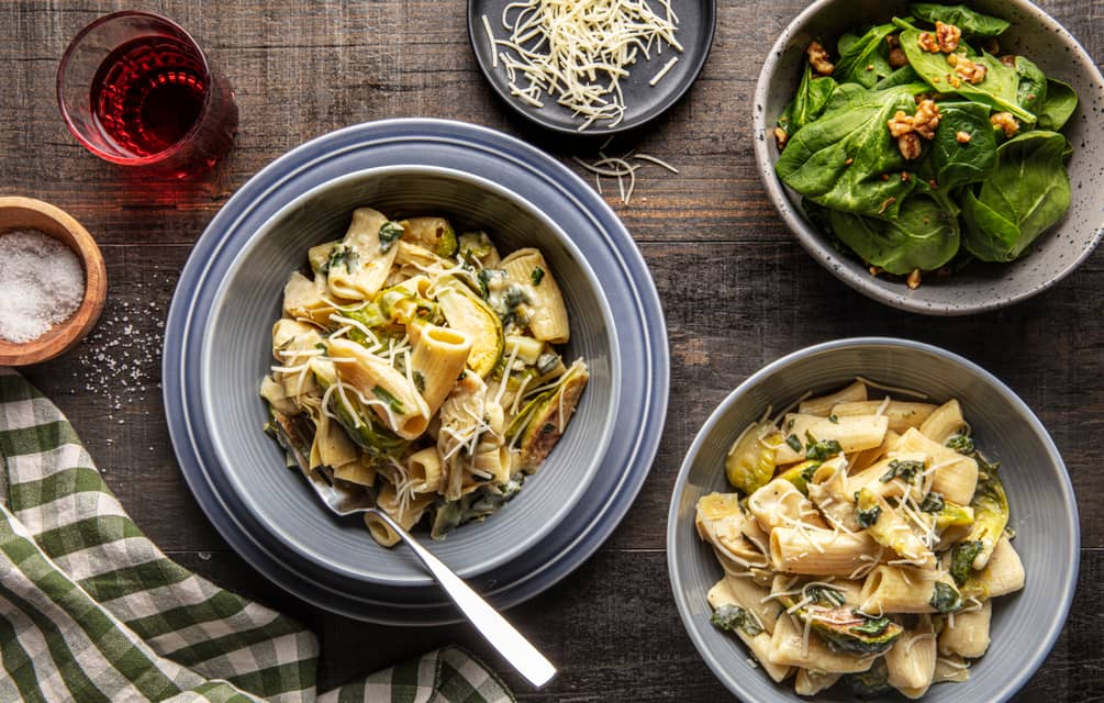 Rigatoni alfredowith artichokes asiago - Extra large standard