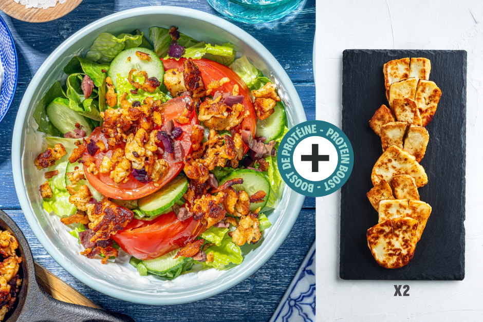 Protein Boost | Double Halloumi Crisp Greek Veggie Bowls