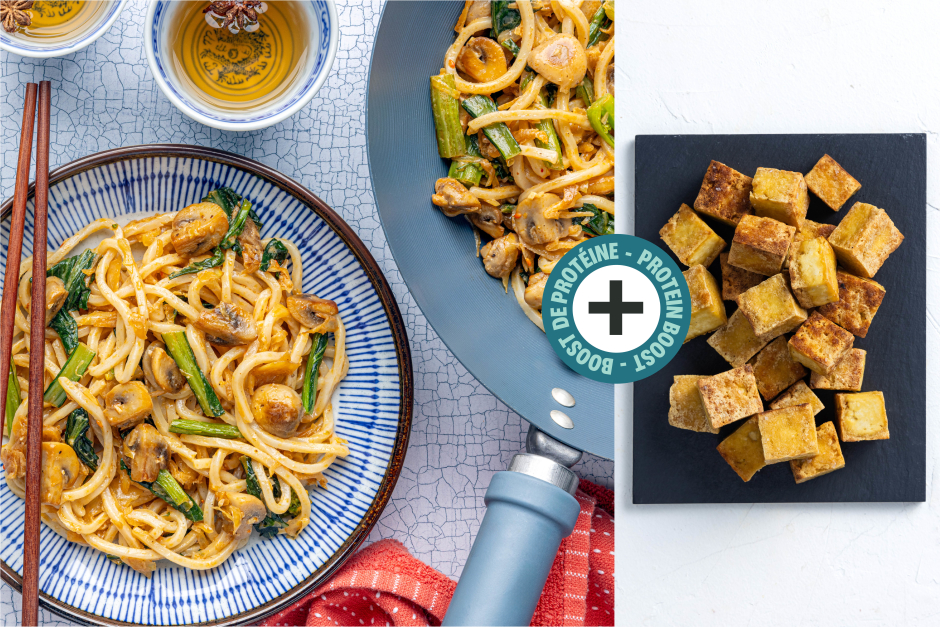Protein Boost | Creamy Tofu, Mushroom & Miso Shanghai Noodles