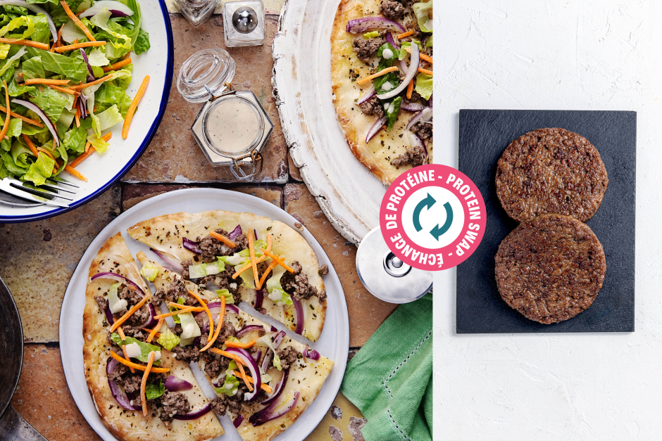 Protein Swap | Quick Impossible™ Beef & Mascarpone Flatbreads