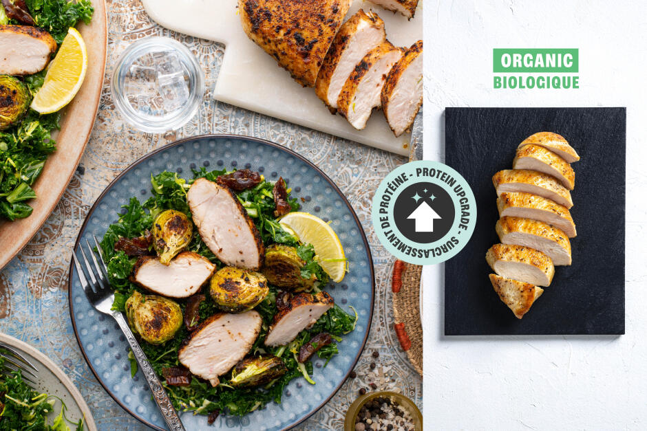 Surclassement de protéine | Poulet BIO citronné et salade César au kale