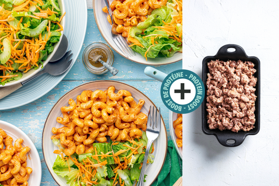 Protein Boost | Quick Ground Pork Cavatappi with Hidden Protein Rosée Sauce
