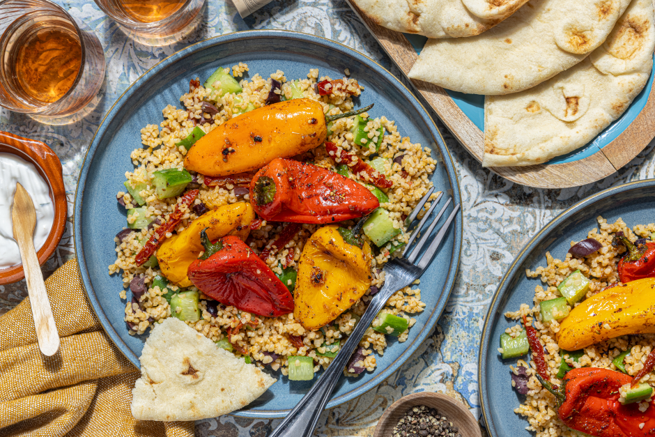 Greek Platter with Honey-Roasted Mini Peppers