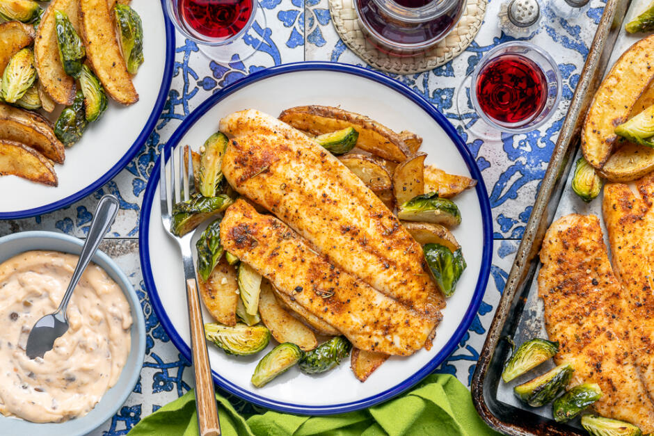 Spanish Sheet Pan Tilapia