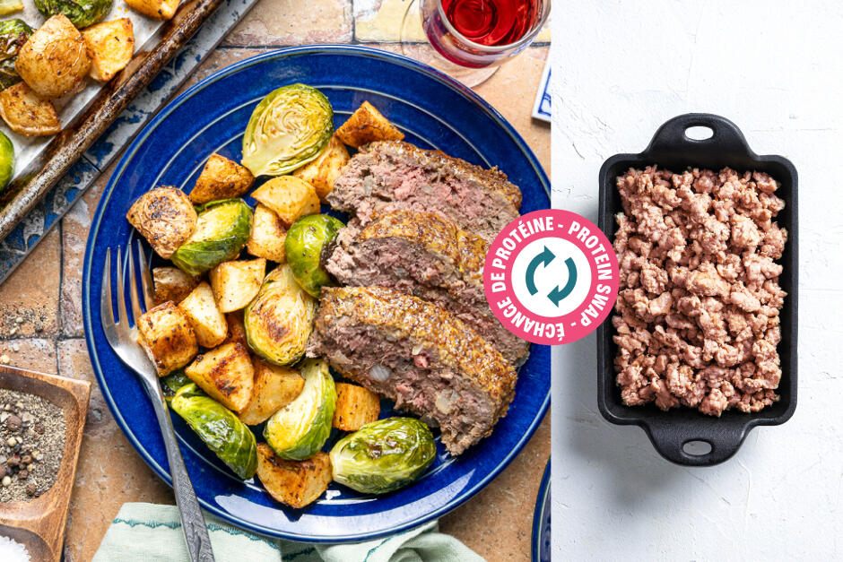 Protein Swap | Sheet Pan Honey-Mustard Pork Meatloaf