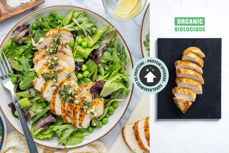 Surclassement de protéine | Salade verte estivale au poulet BIO