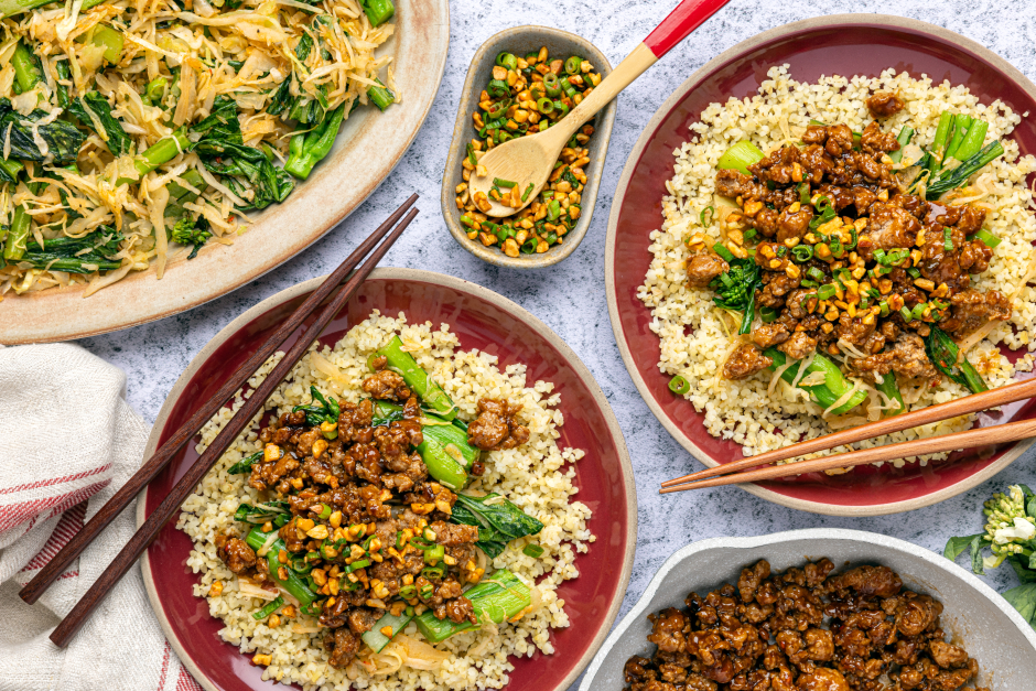 Carb-Wise: Hoisin Ground Pork & Scallion-Peanut Crunch