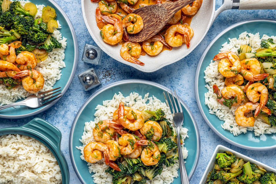 Orange-Scallion Glazed Shrimp