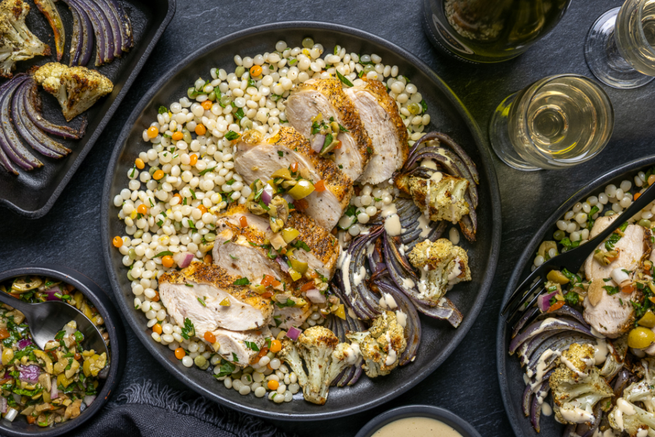 Za'atar Organic Chicken with Olive Salsa
