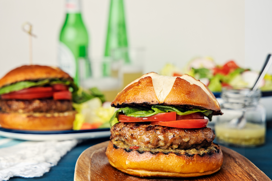 Mexican-Spiced Pork, Cotija & Lime Burgers