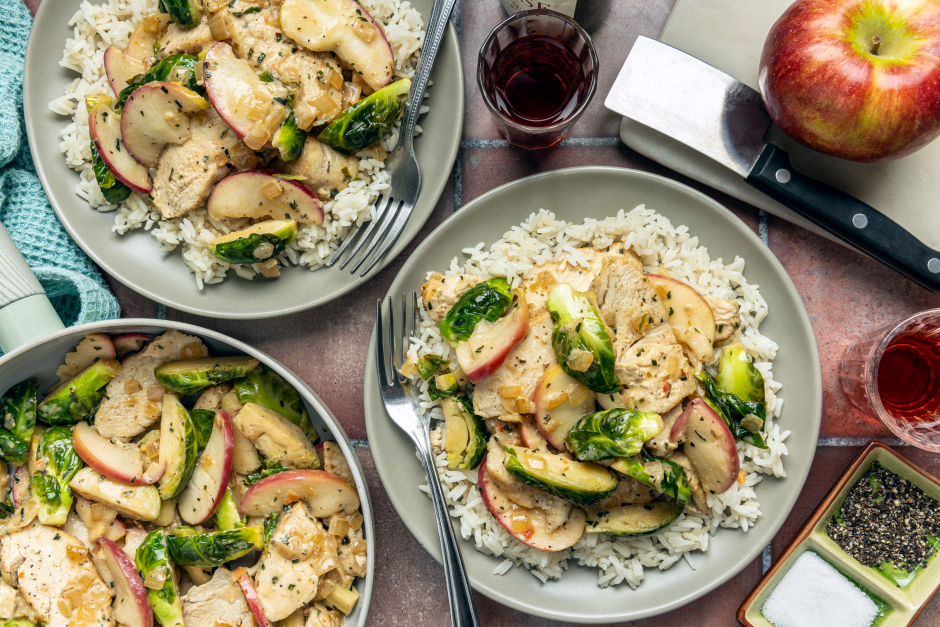 Chicken, Apple & Brussels Sprout Fricassée