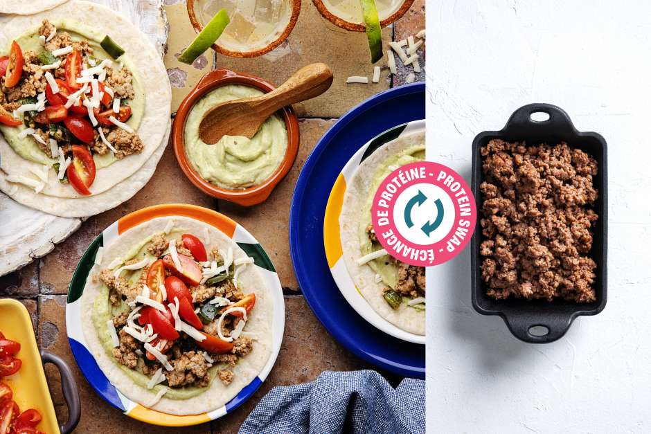 Protein Swap | Speedy Ground Beef & Poblano Tacos