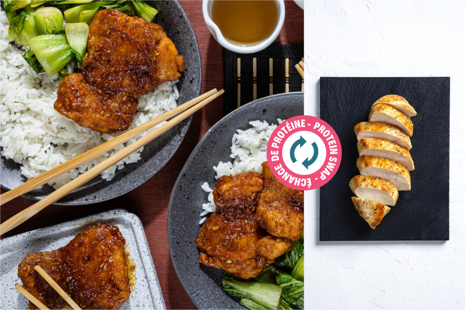 Échange de protéine | Poitrines de poulet général Tao