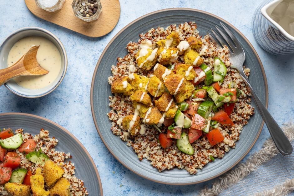 Protein Boost | Crumbled Falafel & Maple Brown Butter Quinoa Bowls