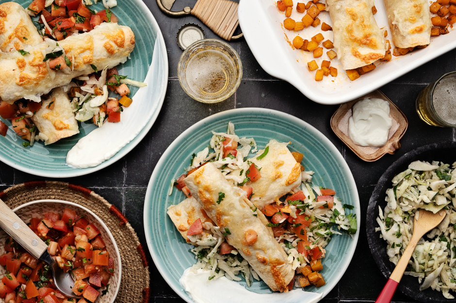 Taquitos fromagés à la courge