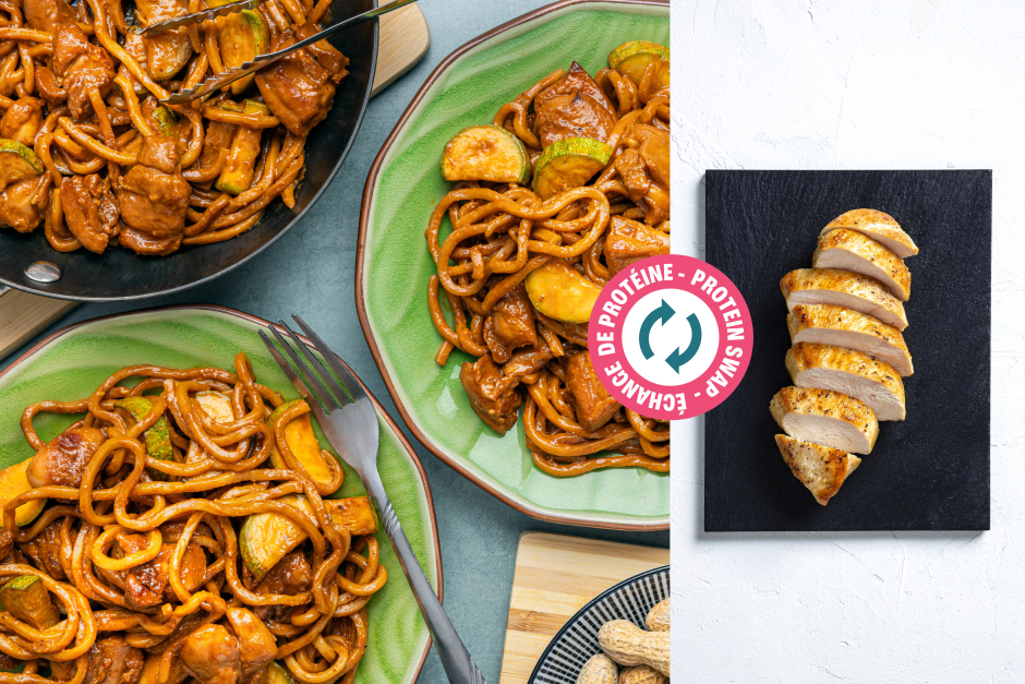 Protein Swap | Speedy Spicy Peanut-Ginger Chicken Breasts & Heirloom Zucchini