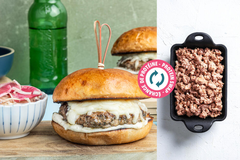 Protein Swap | Sausage & Cheddar Smash Burgers