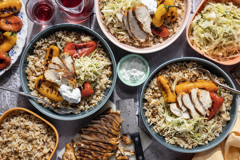 BBQ Mexican-Spiced Chicken & Pepper Bowls
