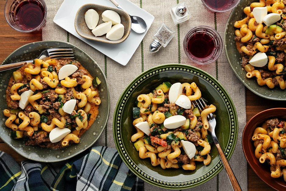 Beef, Bocconcini & Sun-Dried Tomato Cavatappi
