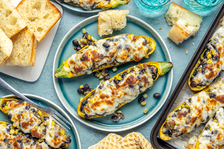 Zucchinis farcis noir et jaune