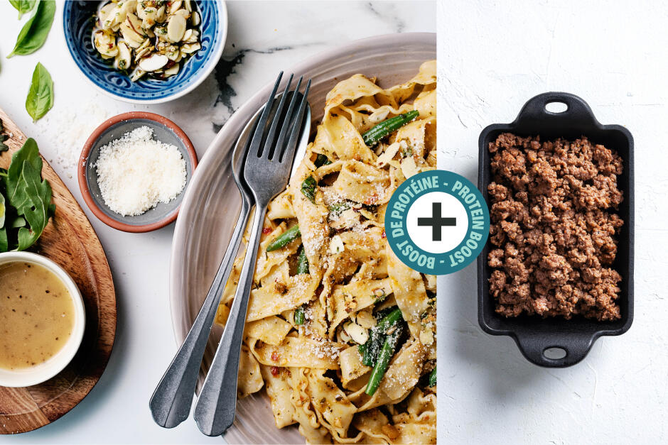 Protein Boost | Beef, Almond & Green Bean Mafalda