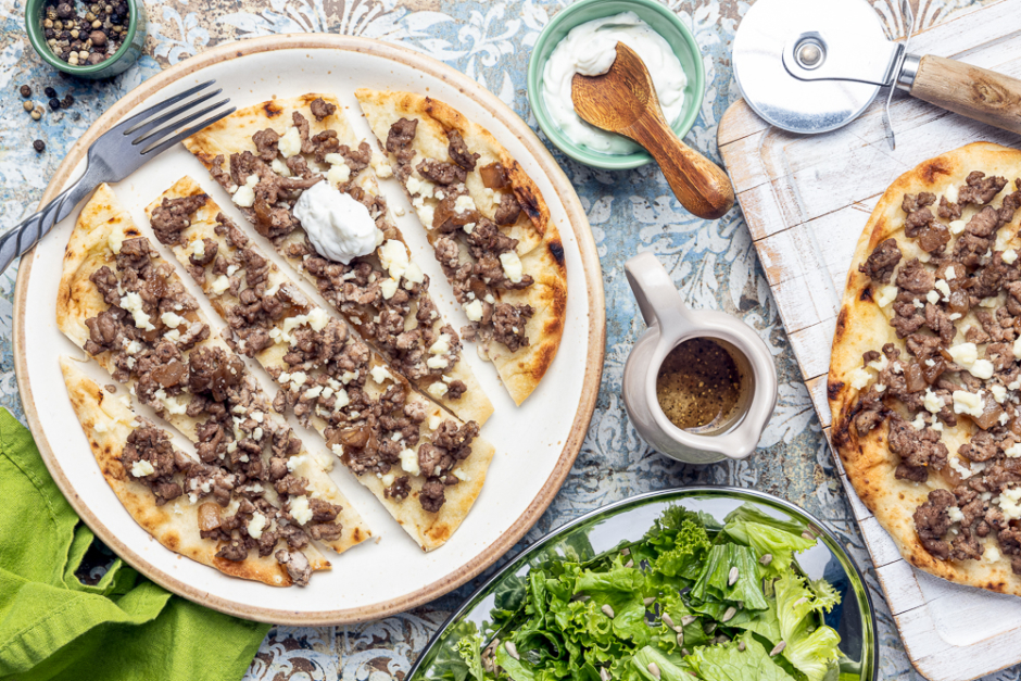 Lamb & Feta Greek Flatbreads