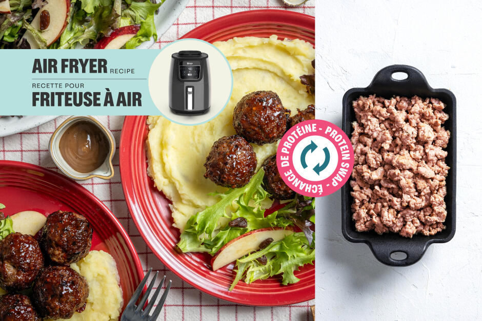 Échange de protéine | Boulettes de dinde laquées BBQ