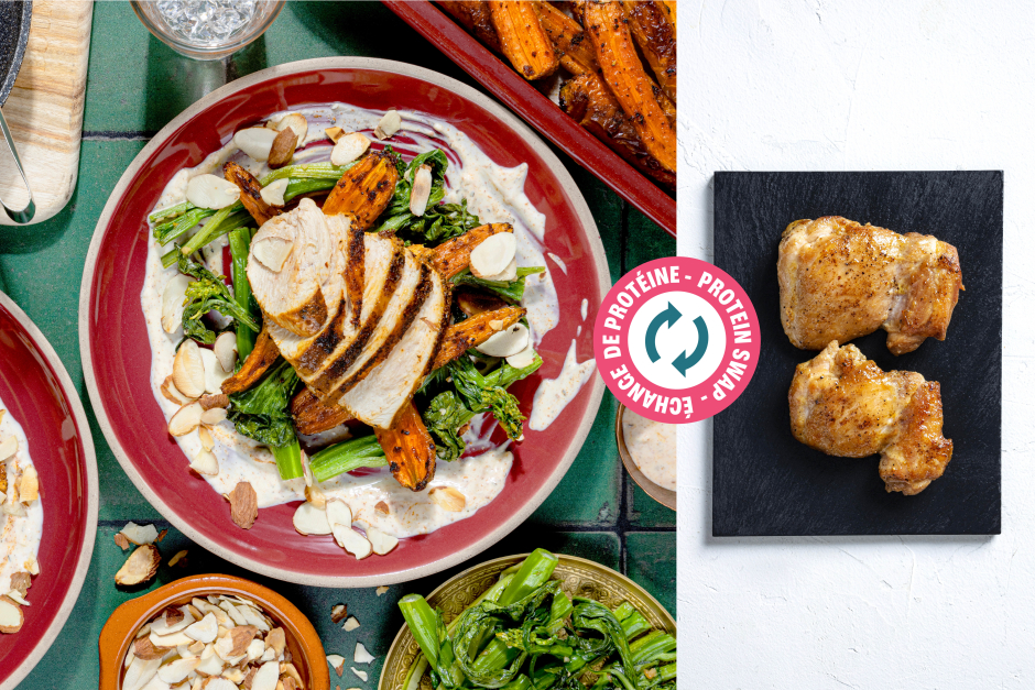 Protein Swap | Tandoori-Inspired Chicken Thighs & Yu Choy