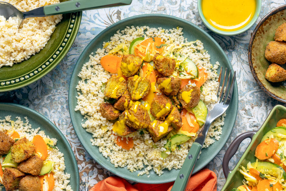 Crunchy Veggie Falafel Bowls