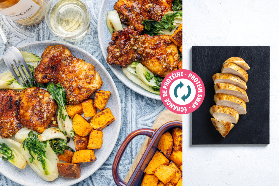 Protein Swap | Air Fryer Honey-Mustard Glazed Chicken Breasts