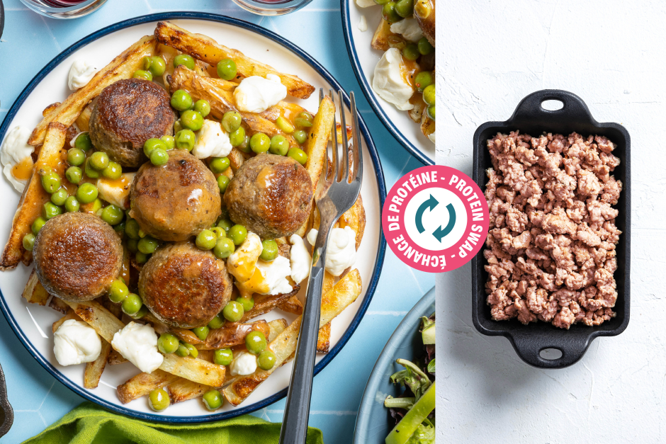Protein Swap | Pork Meatball Poutine