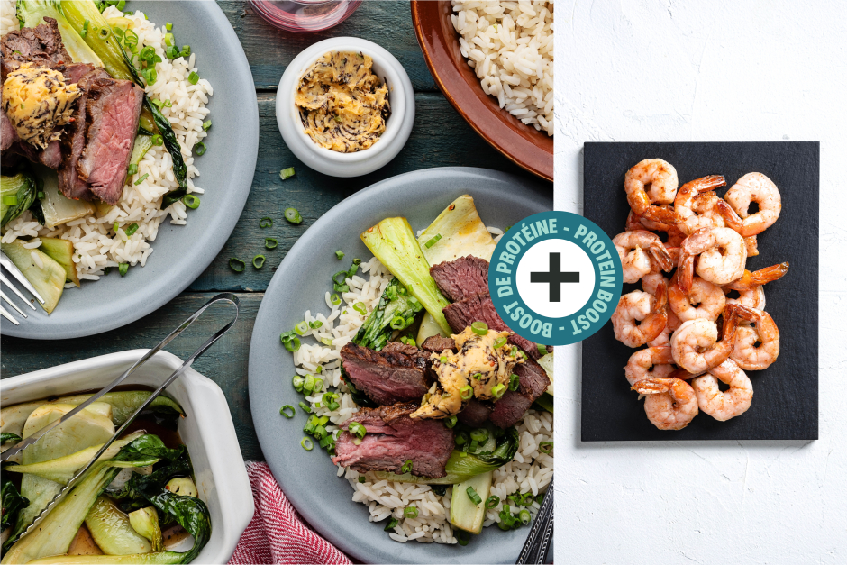 Boost de protéines | Terre et mer poêlé umami