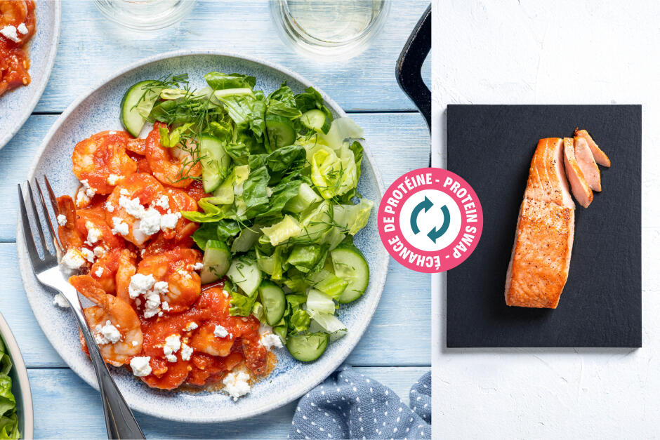 Protein Swap | One-Pan Salmon Saganaki