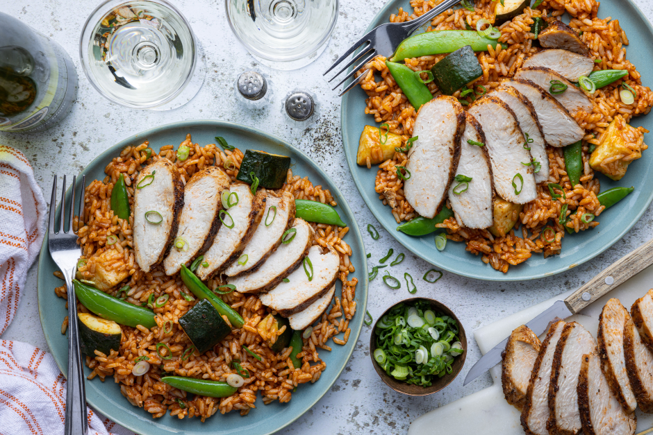 Tex-Mex Style Chicken Breast Skillet Supper