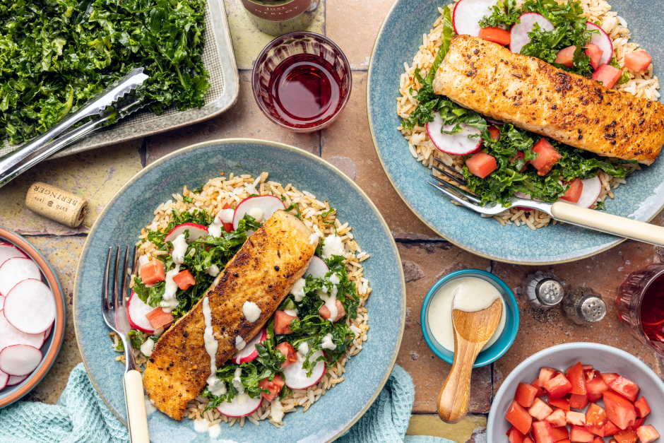 Salmon Taco Bowls
