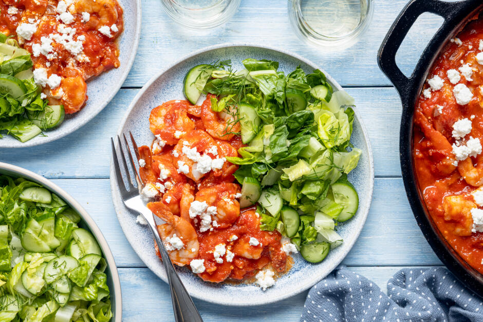 One-Pan Shrimp Saganaki