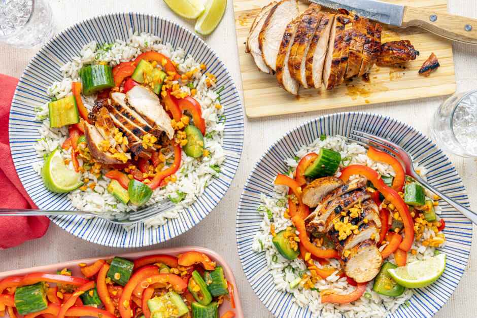 Southeast Asian Chicken Bowls