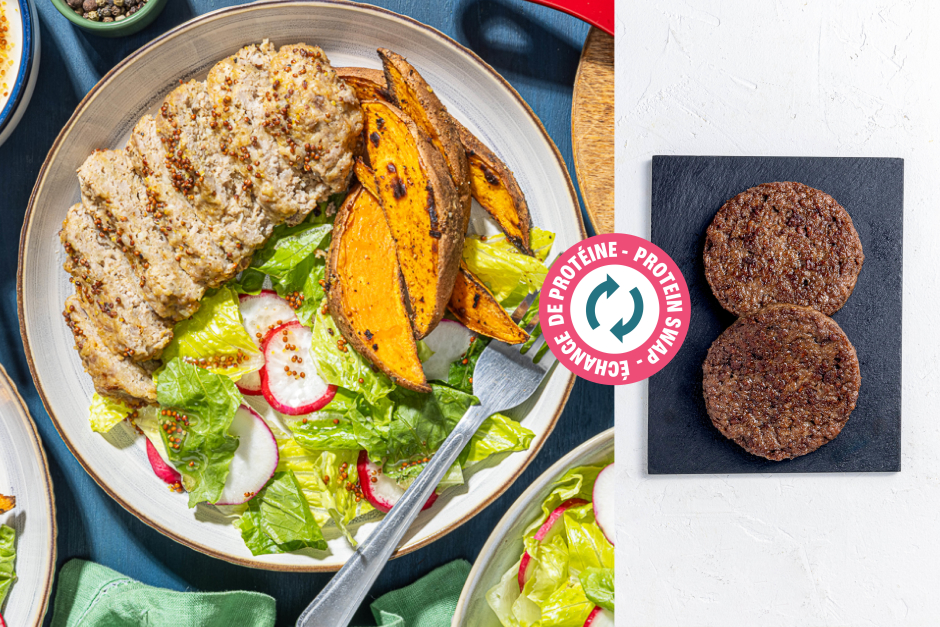 Protein Swap | Foil-Grilled Tangy Maple Impossible™ Beef Meatloaves