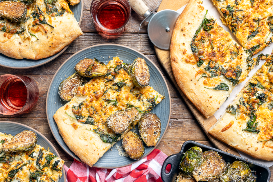 Pizza florentine aux trois fromages