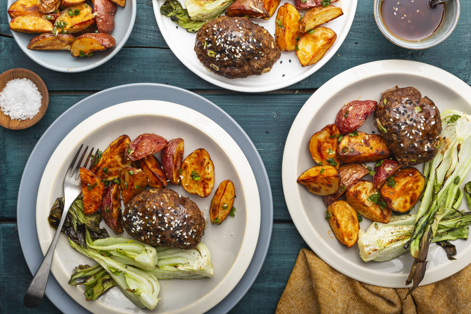 Honey-Sesame Glazed Beef Mini Meatloaves