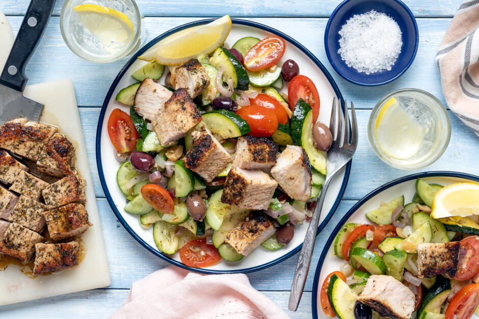 Côtelettes de porc aux épices souvlaki