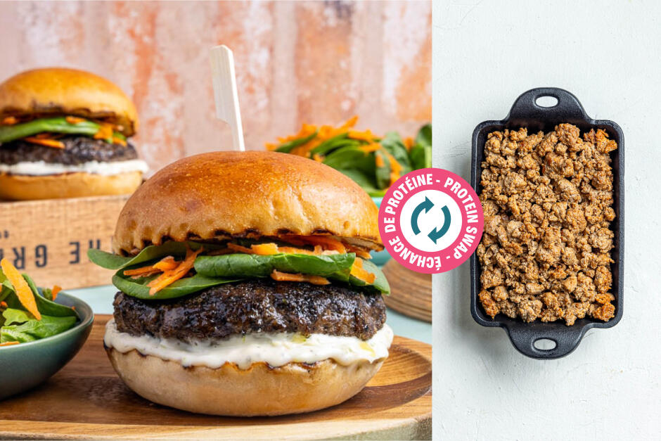 Échange de protéine | Burgers de chorizo caribéens