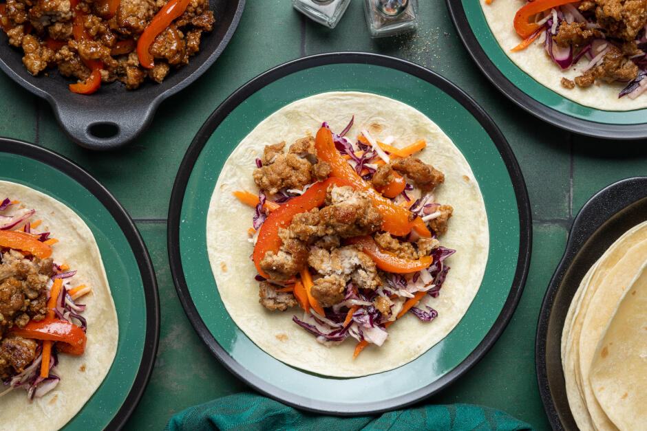 Vietnamese Caramelized Pork Tortilla Wraps